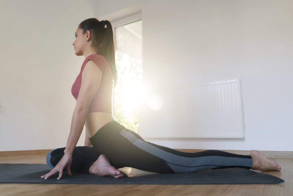 yoga pose pigeon pose